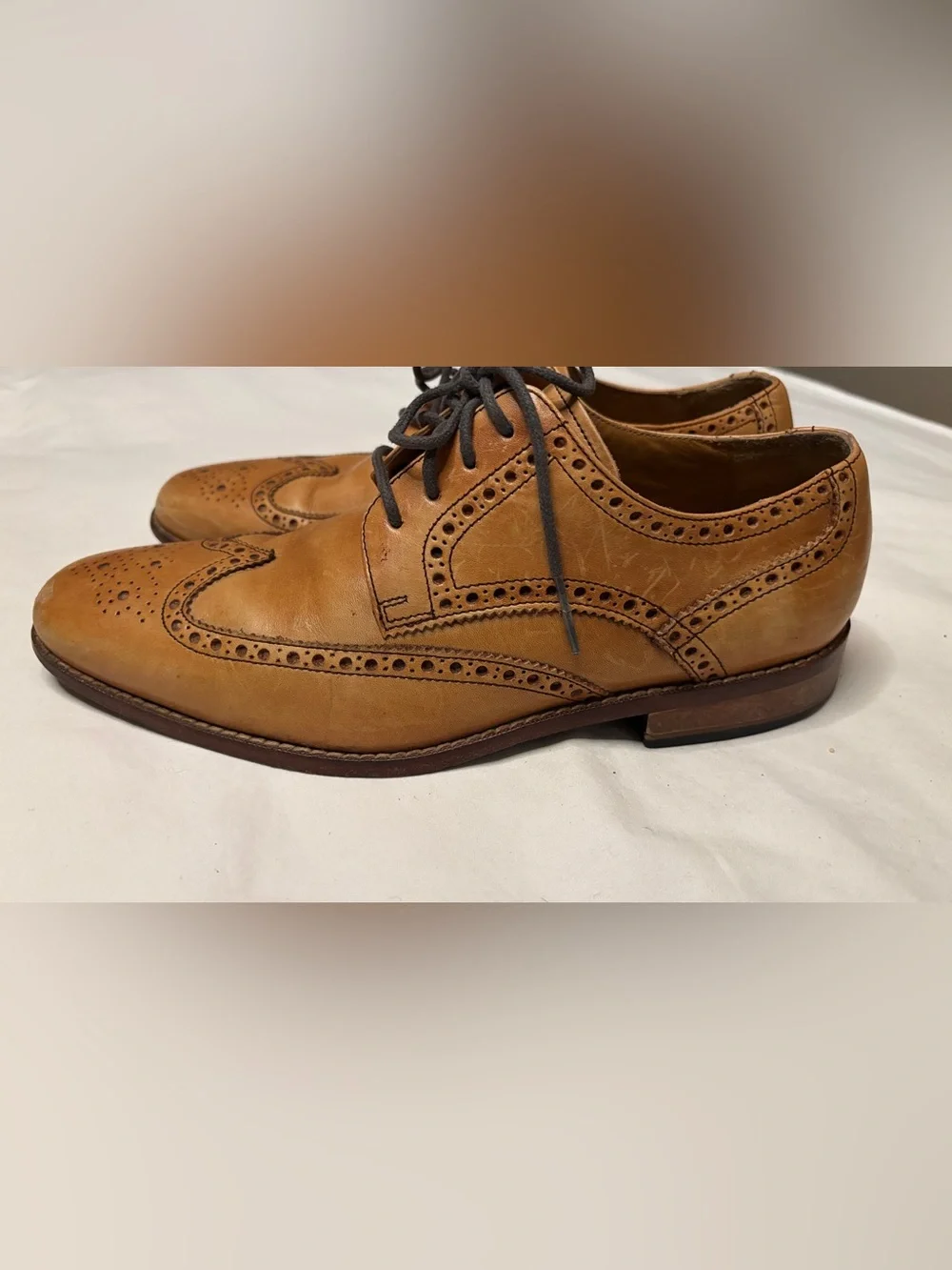 Cole Haan Air Giraldo British Tan Leather Wingtip Oxfords Men’s 9 M